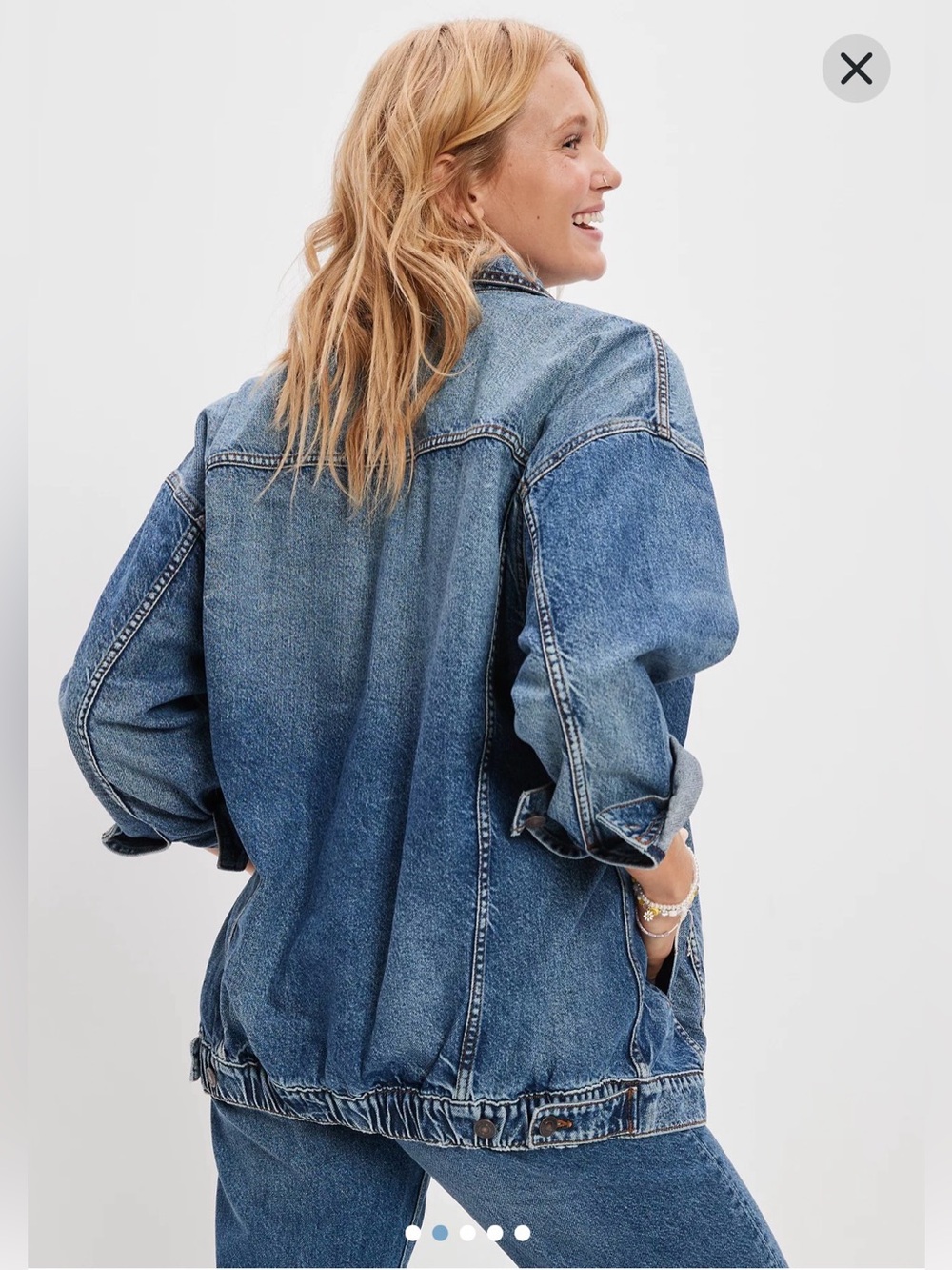 American Eagle '90s Boyfriend Medium Wash Denim Jacket Size Small